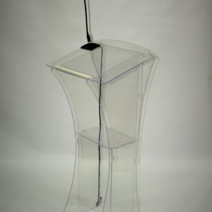Pupitre Plexiglas avec 1 micro col cygne